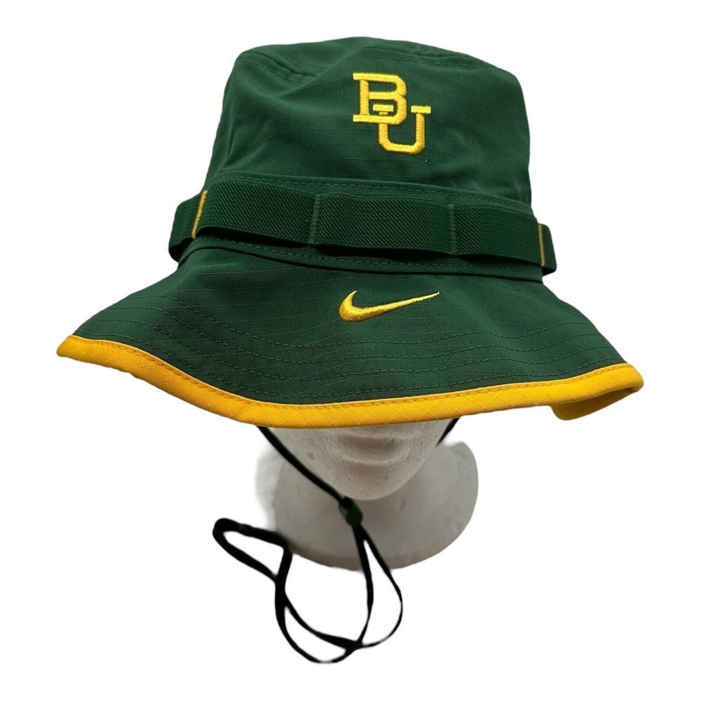 Nike Baylor Bears Apex Bucket Hat Cap Size M Green NCAA Boonie